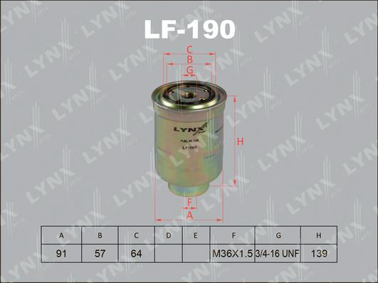 LYNXauto LF-190 - Filter za gorivo www.molydon.hr