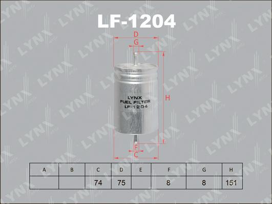 LYNXauto LF-1204 - Filter za gorivo www.molydon.hr