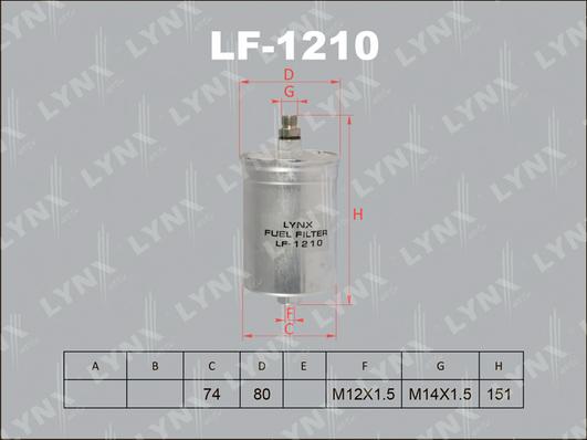LYNXauto LF-1210 - Filter za gorivo www.molydon.hr