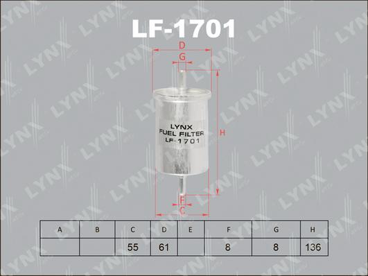 LYNXauto LF-1701 - Filter za gorivo www.molydon.hr