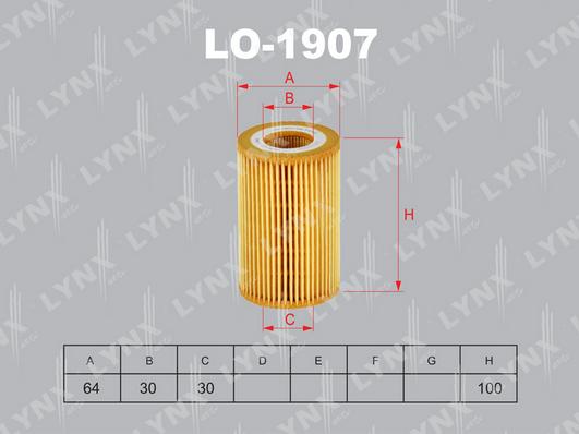 LYNXauto LO-1907 - Filter za ulje www.molydon.hr