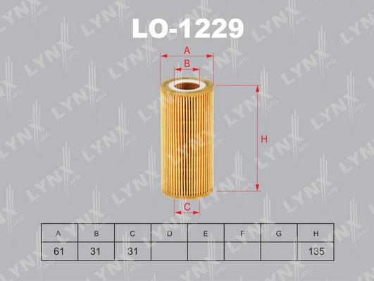 LYNXauto LO-1229 - Filter za ulje www.molydon.hr