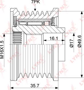LYNXauto PA-1059 - Remenica, alternator www.molydon.hr