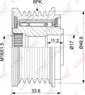 LYNXauto PA-1064 - Remenica, alternator www.molydon.hr