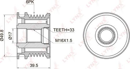 LYNXauto PA-1005 - Remenica, alternator www.molydon.hr