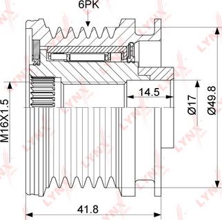LYNXauto PA-1116 - Remenica, alternator www.molydon.hr