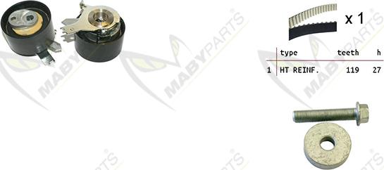 Mabyparts OBK010049 - Komplet zupčastog remena www.molydon.hr