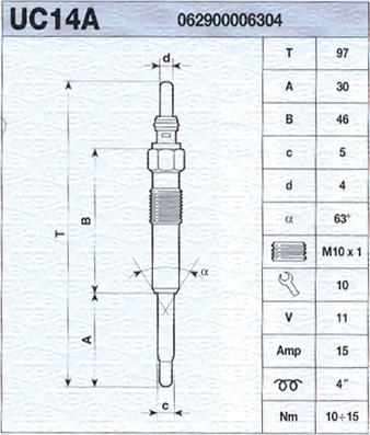 Magneti Marelli 062900006304 - Grijač za paljenje www.molydon.hr