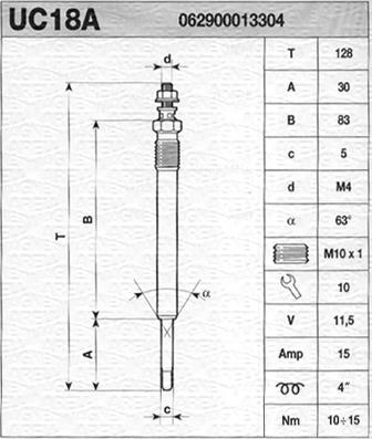 Magneti Marelli 062900013304 - Grijač za paljenje www.molydon.hr