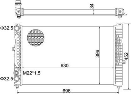 Magneti Marelli 359000300250 - Hladnjak, hladjenje motora www.molydon.hr