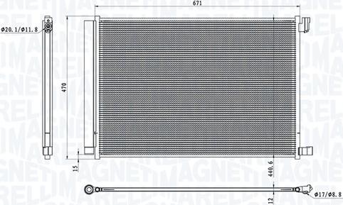 Magneti Marelli 350203101300 - Kondenzator, klima-Uređaj www.molydon.hr