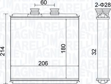 Magneti Marelli 350218510000 - Izmjenjivač topline, grijanje unutrasnjeg prostora www.molydon.hr