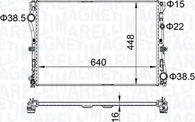 Magneti Marelli 350213205400 - Hladnjak, hladjenje motora www.molydon.hr