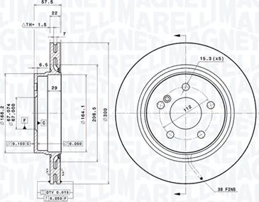 Magneti Marelli 360406076700 - Kočioni disk www.molydon.hr