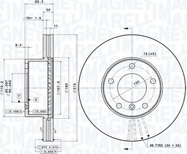 Magneti Marelli 360406198601 - Kočioni disk www.molydon.hr