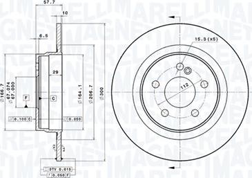 Magneti Marelli 360406110701 - Kočioni disk www.molydon.hr