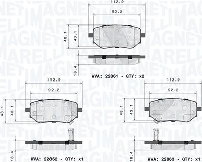 Magneti Marelli 363700450153 - Komplet Pločica, disk-kočnica www.molydon.hr