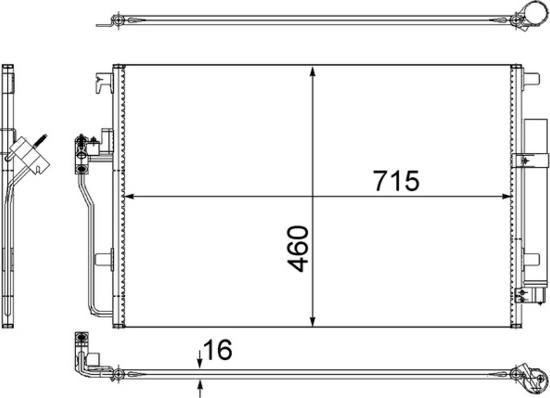 MAHLE AC 553 001S - Kondenzator, klima-Uređaj www.molydon.hr
