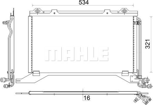 MAHLE AC 208 000S - Kondenzator, klima-Uređaj www.molydon.hr
