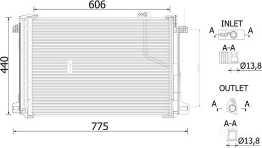 MAHLE AC 786 000S - Kondenzator, klima-Uređaj www.molydon.hr