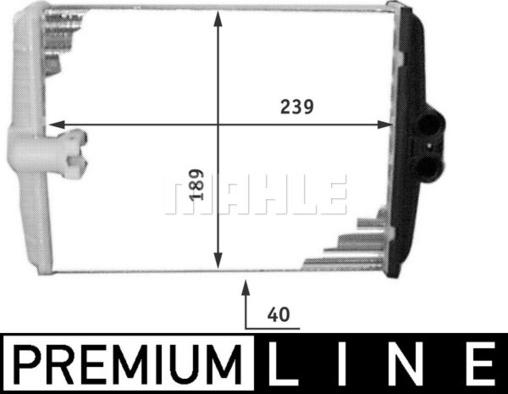 MAHLE AH 107 000P - Izmjenjivač topline, grijanje unutrasnjeg prostora www.molydon.hr