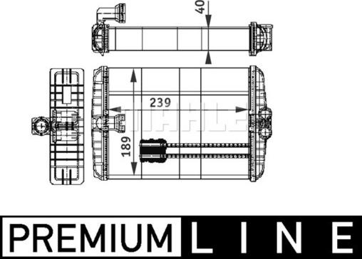 MAHLE AH 110 000P - Izmjenjivač topline, grijanje unutrasnjeg prostora www.molydon.hr