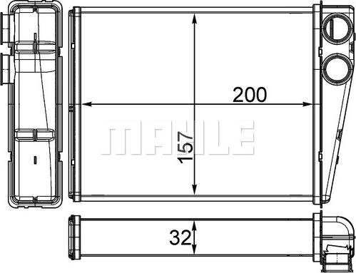MAHLE AH 263 000S - Izmjenjivač topline, grijanje unutrasnjeg prostora www.molydon.hr
