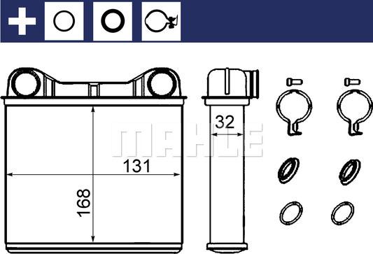MAHLE AH 238 000S - Izmjenjivač topline, grijanje unutrasnjeg prostora www.molydon.hr