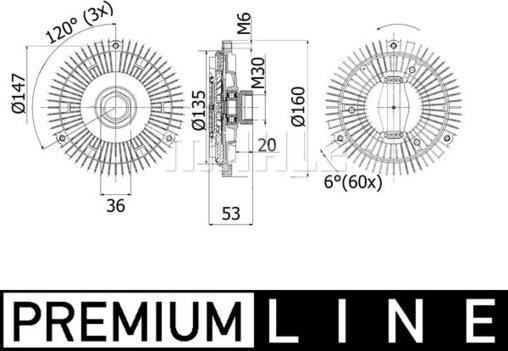 MAHLE CFC 128 001P - kvačilo, ventilator hladnjaka www.molydon.hr