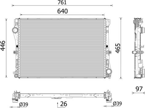MAHLE CR 2640 001P - Hladnjak, hladjenje motora www.molydon.hr