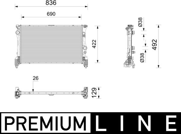 MAHLE CR 2802 000P - Hladnjak, hladjenje motora www.molydon.hr