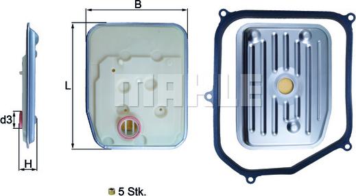 MAHLE HX 147KIT - Hidraulicni filter, automatski mjenjač www.molydon.hr