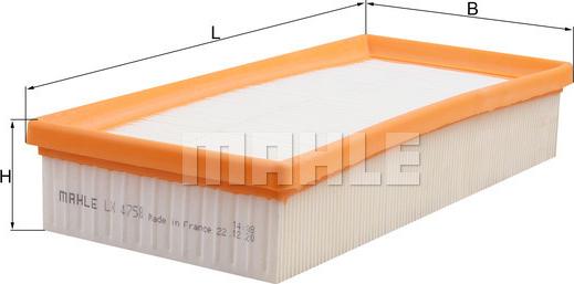MAHLE LX 4758 - Filter za zrak www.molydon.hr