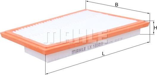 MAHLE LX 1850/2 - Filter za zrak www.molydon.hr