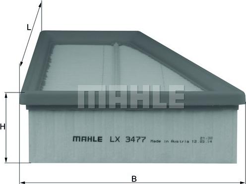 MAHLE LX 3477 - Filter za zrak www.molydon.hr