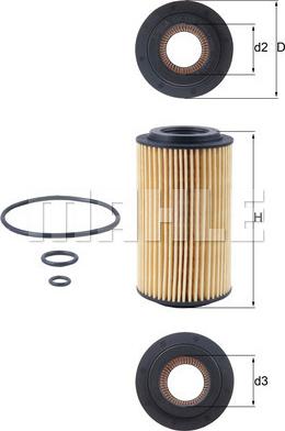 MAHLE OX 153D3 - Filter za ulje www.molydon.hr