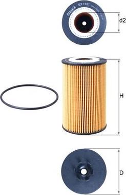 MAHLE OX 1161D - Filter za ulje www.molydon.hr