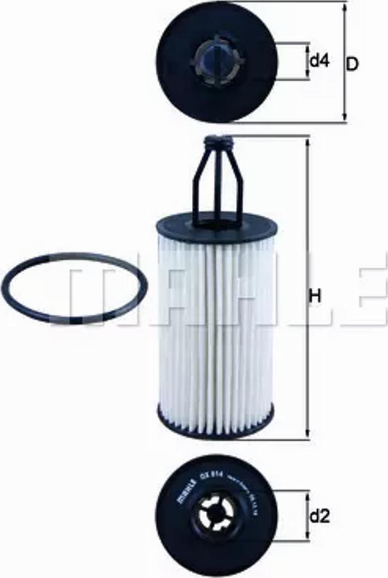MAHLE OX 814D - Filter za ulje www.molydon.hr