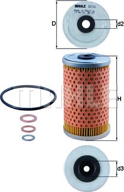 MAHLE OX 34D - Filter za ulje www.molydon.hr