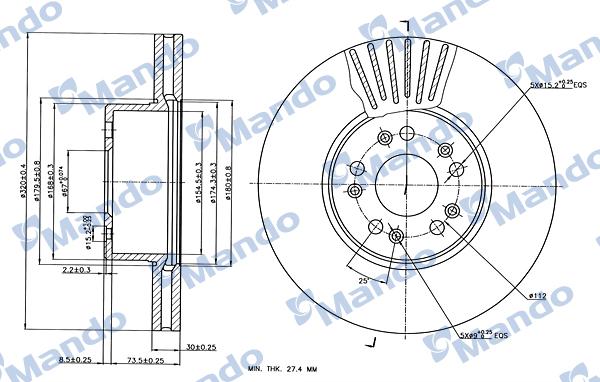 Mando MBC035116 - Kočioni disk www.molydon.hr