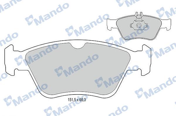 Mando MBF015111 - Komplet Pločica, disk-kočnica www.molydon.hr