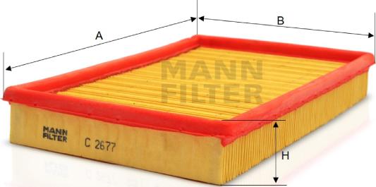 Mann-Filter C 2677 - Filter za zrak www.molydon.hr