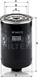 Mann-Filter W 940/13 - Filter za ulje www.molydon.hr