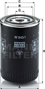 Mann-Filter W 940/1 - Filter za ulje www.molydon.hr