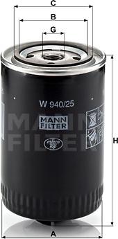 Mann-Filter W 940/25 - Filter za ulje www.molydon.hr