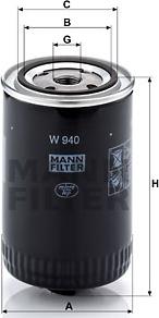 Mann-Filter W 940 - Filter za ulje www.molydon.hr