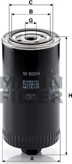 Mann-Filter W 950/4 - Filter za ulje www.molydon.hr