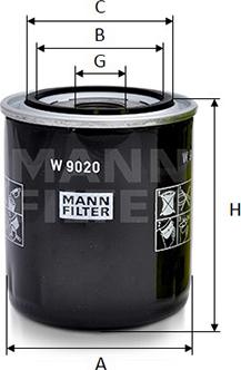 Mann-Filter W 9020 - Filter za ulje www.molydon.hr