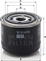 Mann-Filter W 914/28 - Filter za ulje www.molydon.hr