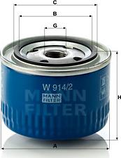 Mann-Filter W 914/2 - Filter za ulje www.molydon.hr